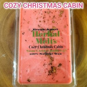 COZY CHRISTMAS CABIN by SWAN CREEK CANDLE Herbal Melts 100% Natural Wax 5.25 oz